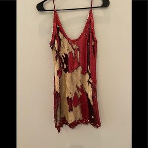 In time spaghetti strap dress